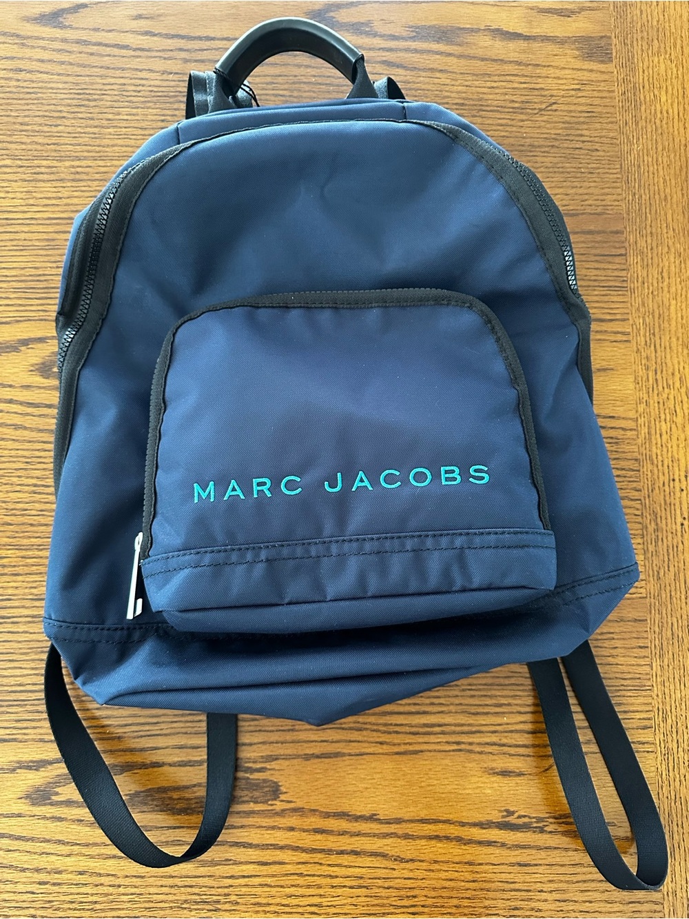 Marc Jacobs Navy Backpack with Teal Logo